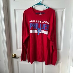 47 Philadelphia Phillies Red Hotline Super Rival Long Sleeve Unisex T-Shirt XL